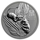 2020 Australia 1/2 oz Silver Lunar Mouse BU (Series III)
