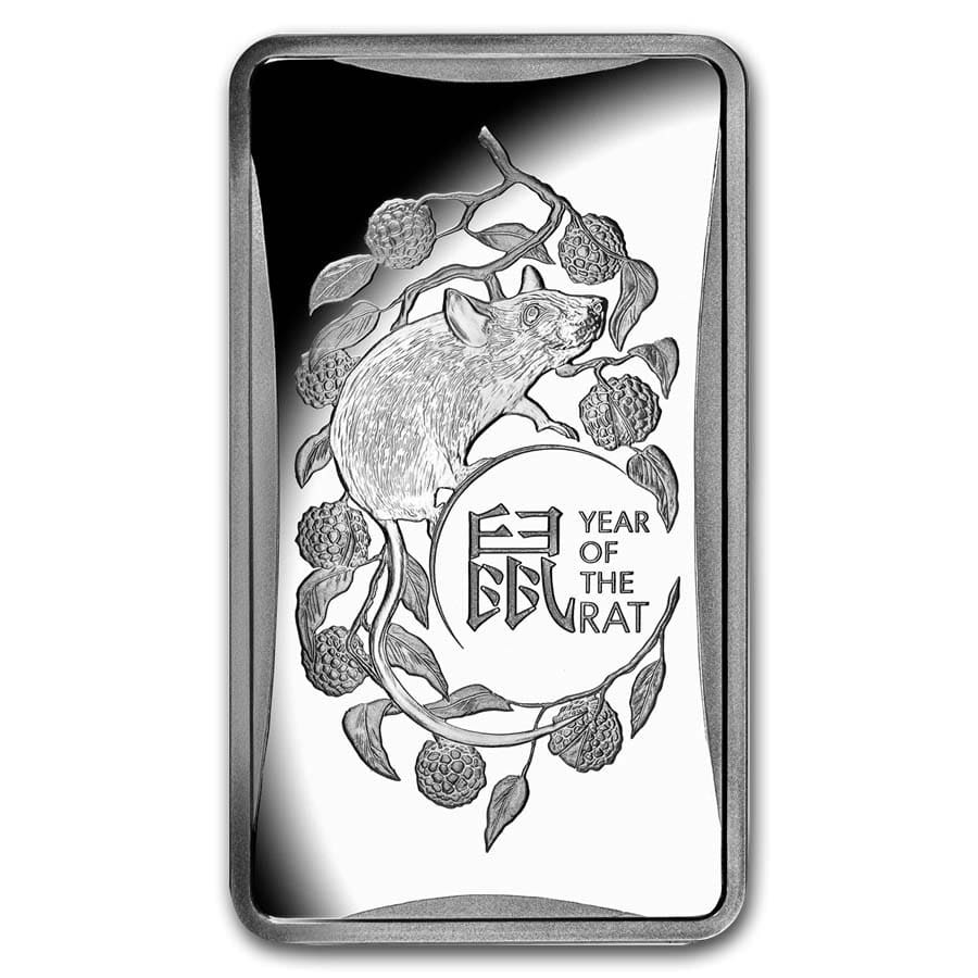 2020 Australia 1/2 oz Silver Lunar Year of the Rat Ingot