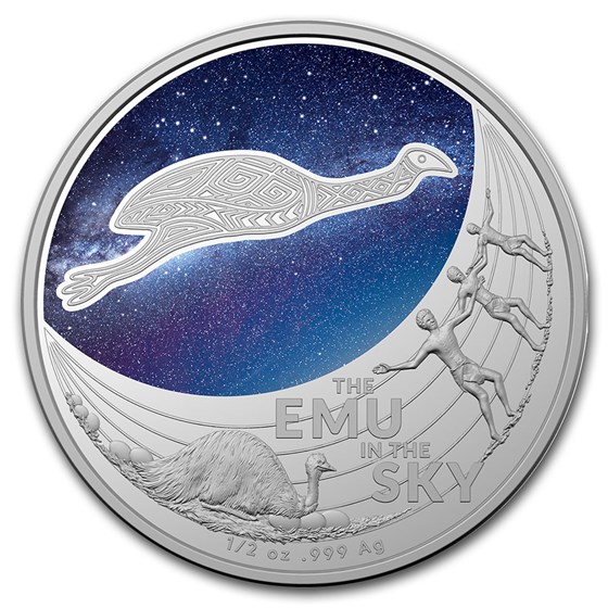 2020 Australia 1/2 oz Silver Star Dreaming Emu in the Sky 2020 Australia 1/2 oz Silver Star Dreaming Emu in the Sky