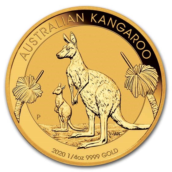 2020 Australia 1/4 oz Gold Kangaroo BU