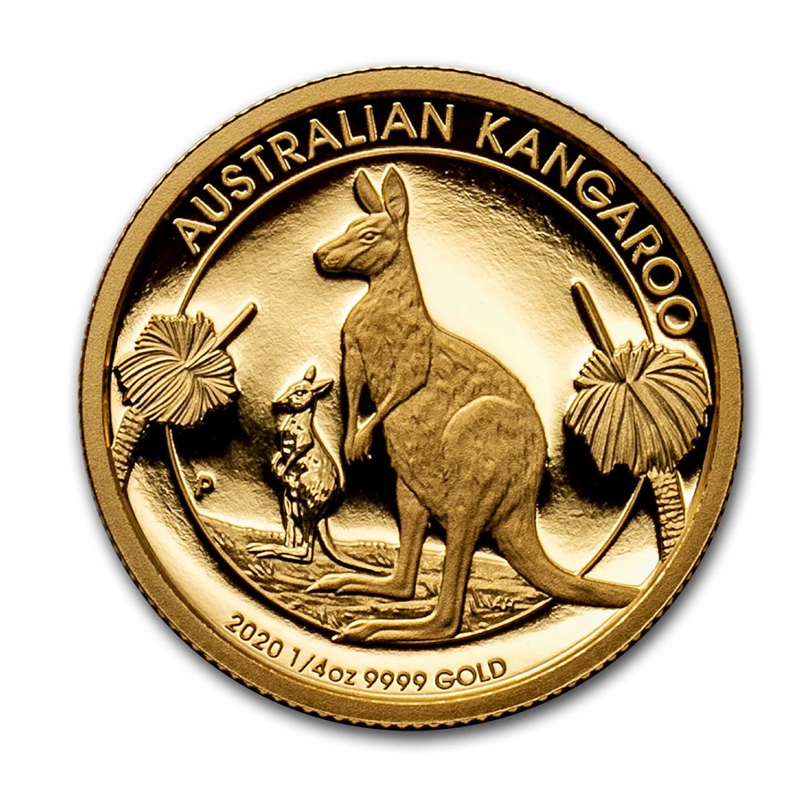 2020 Australia 1/4 oz Gold Kangaroo Proof (Box & COA)