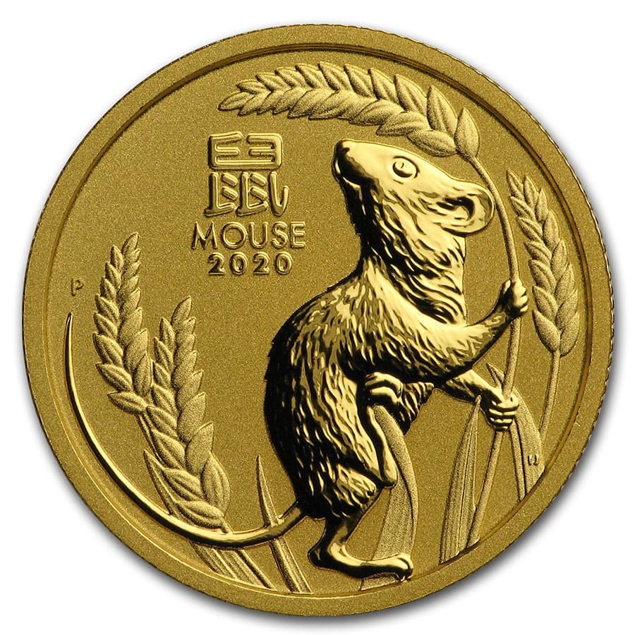2020 Australia 1/4 oz Gold Lunar Mouse BU (Series 3)