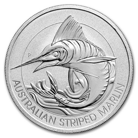 2020 Australia 1.5 oz Silver Striped Marlin BU 2020 Australia 1.5 oz Silver Striped Marlin BU