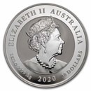 2020 Australia 1 Kilo Silver Bull and Bear Coin BU