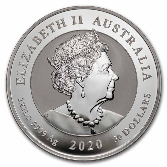 2020 Australia 1 Kilo Silver Bull and Bear Coin BU 2020 Australia 1 Kilo Silver Bull and Bear Coin BU