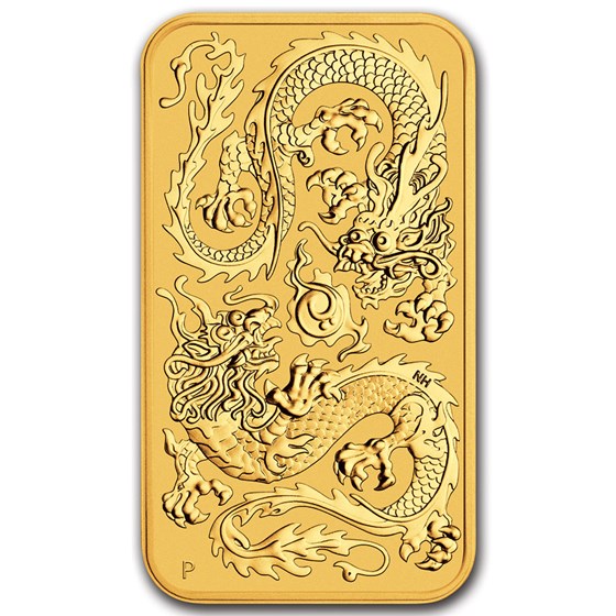 2020 Australia 1 oz Gold Dragon Rectangular Coin BU 2020 Australia 1 oz Gold Dragon Rectangular Coin BU