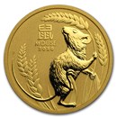 2020 Australia 1 oz Gold Lunar Mouse BU (Series III)