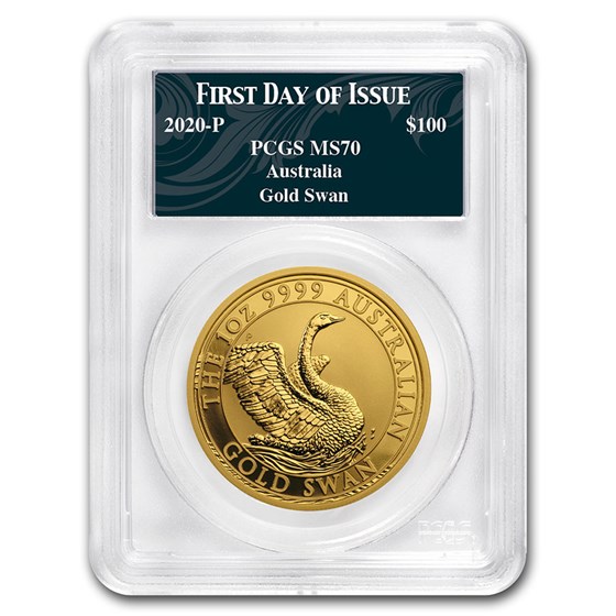 2020 Australia 1 oz Gold Swan MS-70 PCGS (FDI, Swan Label) 2020 Australia 1 oz Gold Swan MS-70 PCGS (FDI, Swan Label)