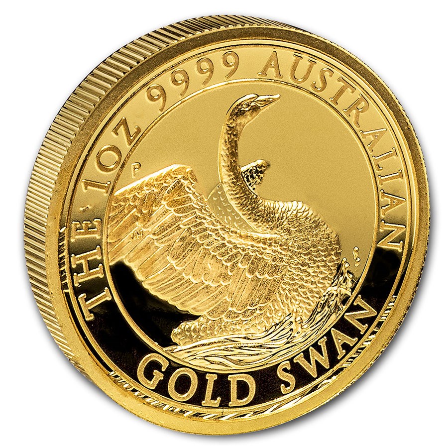 2020 Australia 1 oz Gold Swan Proof (HR, w/Box & COA)