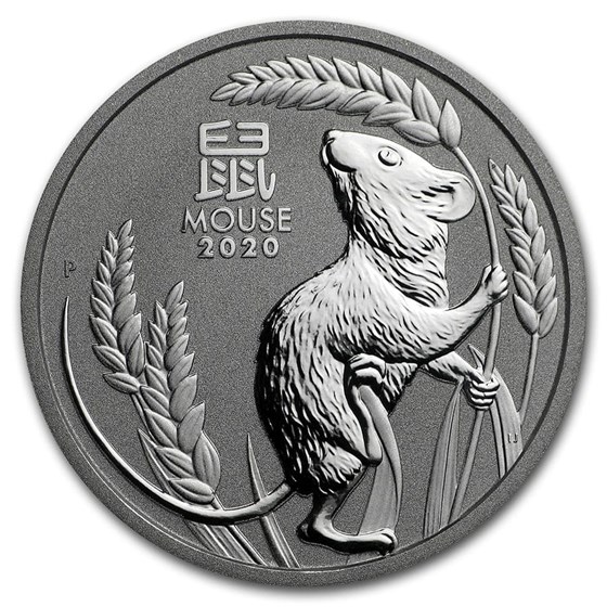 2020 Australia 1 oz Platinum Lunar Mouse BU (Series III) 2020 Australia 1 oz Platinum Lunar Mouse BU (Series III)