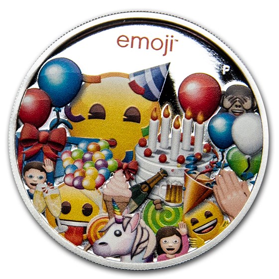 2020 Australia 1 oz Silver $1 emoji™ Celebration Proof 2020 Australia 1 oz Silver $1 emoji™ Celebration Proof