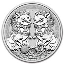 2020 Australia 1 oz Silver Double Pixiu BU