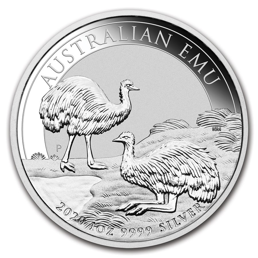 2020 Australia 1 oz Silver Emu BU