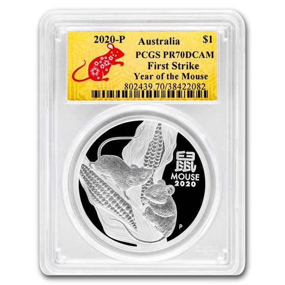 2020 Australia 1 oz Silver Lunar Mouse PR-70 PCGS (FS) 2020 Australia 1 oz Silver Lunar Mouse PR-70 PCGS (FS)