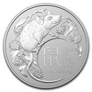 2020 Australia 1 oz Silver Lunar Year of the Rat BU