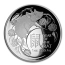 2020 Australia 1 oz Silver Lunar Year of the Rat Domed Proof