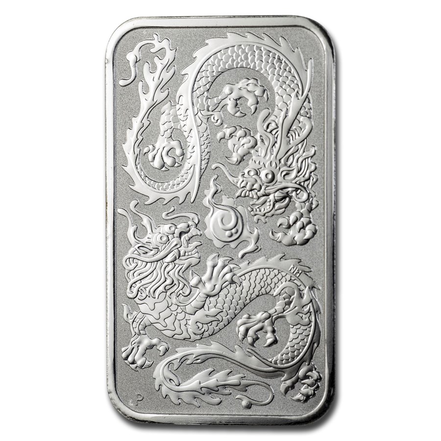 2020 Australia 1 oz Silver Rectangular Dragon BU