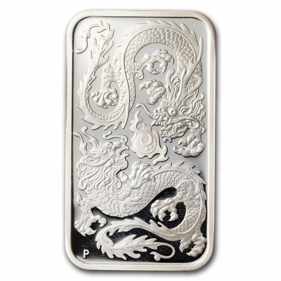 2020 Australia 1 oz Silver Rectangular Dragon Proof (coin only)