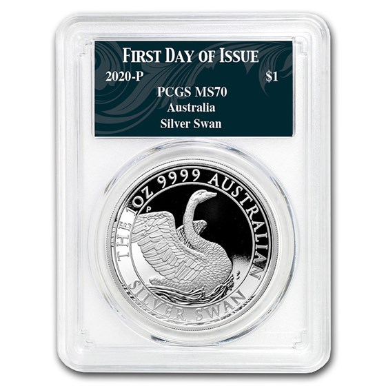 2020 Australia 1 oz Silver Swan COA #4 PR-70 PCGS (FD) 2020 Australia 1 oz Silver Swan COA #4 PR-70 PCGS (FD)
