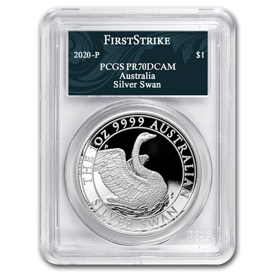 2020 Australia 1 oz Silver Swan PR-70 PCGS (FS, Swan Label) 2020 Australia 1 oz Silver Swan PR-70 PCGS (FS, Swan Label)