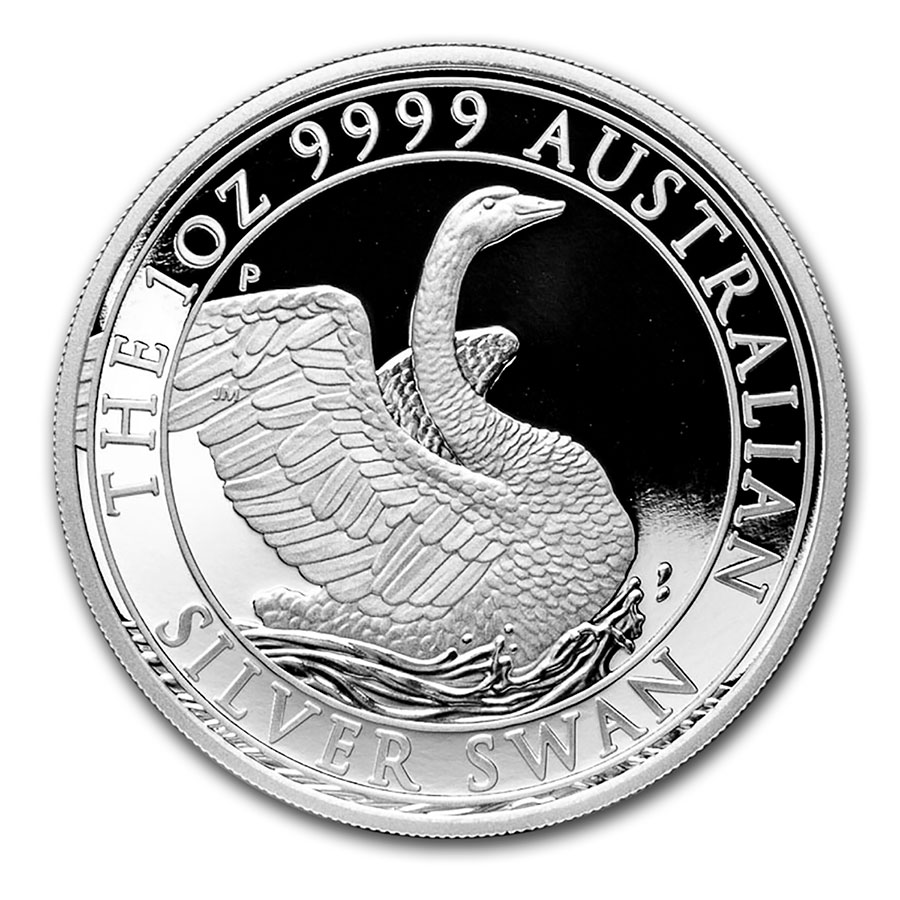 2017 & 2018 & 2019 &2020 Silver Swan 1 oz 9999 Silver Coin Perth Mint Capsule 