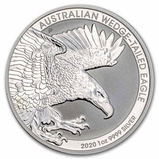 2020 Australia 1 oz Silver Wedge Tailed Eagle BU (spotted)