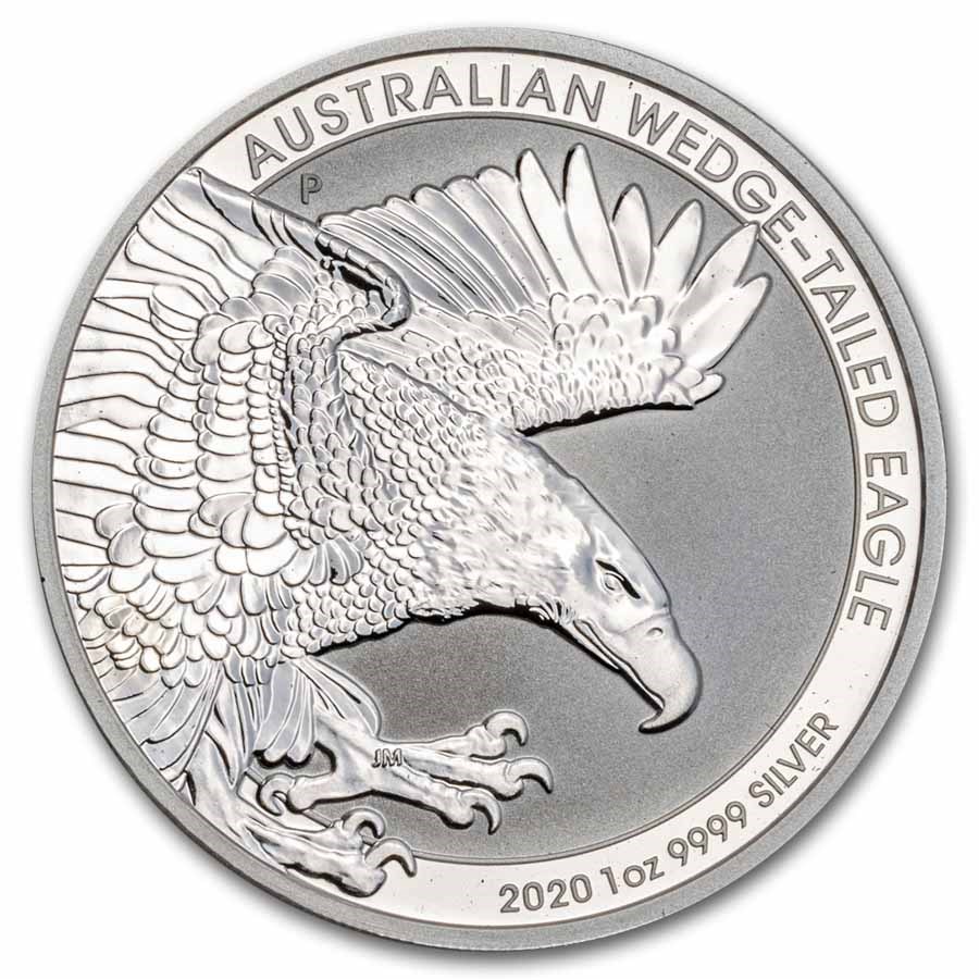 2020 Australia 1 oz Silver Wedge Tailed Eagle BU (spotted)