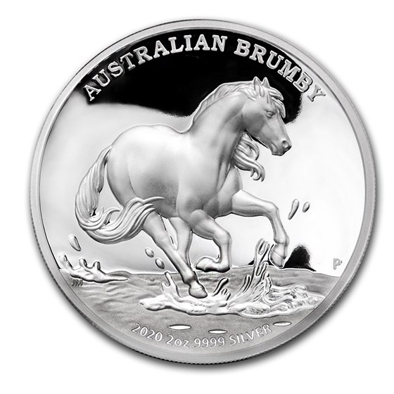 2020 Australia 2 oz Silver Australian Brumby Proof 2020 Australia 2 oz Silver Australian Brumby Proof