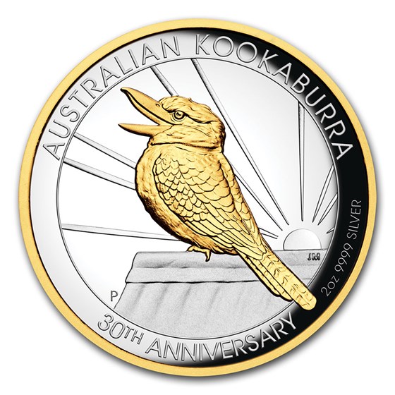 2020 Australia 2 oz Silver Gilded Kookaburra Proof (High Relief) 2020 Australia 2 oz Silver Gilded Kookaburra Proof (High Relief)