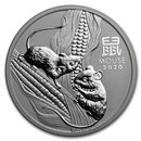 2020 Australia 2 oz Silver Lunar Mouse BU (Series III)
