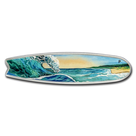 Buy 2020 Australia 2 oz Silver Surfboard (Colorized) APMEX