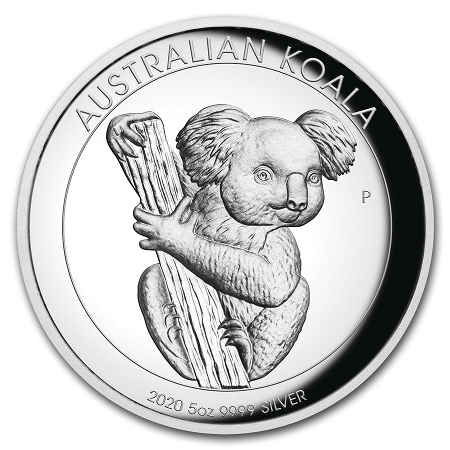2020 Australia 5 oz Silver Koala Proof (High Relief, w/Box & COA)