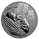 2020 Australia 5 oz Silver Lunar Mouse BU (Series III)