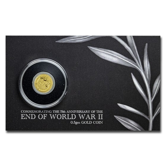 2020 Australia .5g Gold Silver Proof End of WWII (Assay Card) 2020 Australia .5g Gold Silver Proof End of WWII (Assay Card)