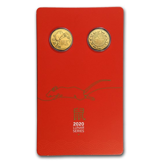 2020 Australia Uncirculated Lunar Year of the Rat Two-Coin Set 2020 Australia Uncirculated Lunar Year of the Rat Two-Coin Set