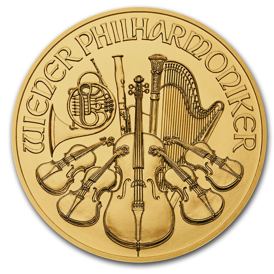 2020 Austria 1/4 oz Gold Philharmonic BU