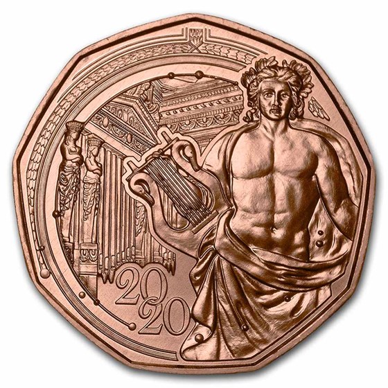 2020 Austria Copper €5 New Year's 150th Anniversary Musikverein 2020 Austria Copper €5 New Year's 150th Anniversary Musikverein