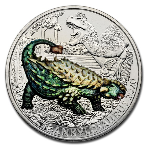 2020 Austria Cupro-Nickel €3 Colorful Supersaurs (Ankylosaurus) 2020 Austria Cupro-Nickel €3 Colorful Supersaurs (Ankylosaurus)