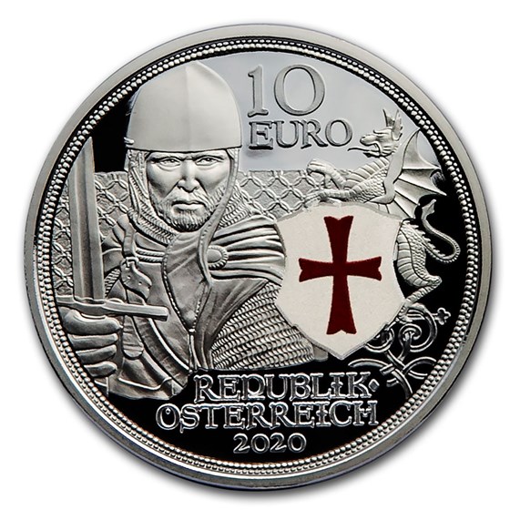2020 Austria Proof Silver €10 Knights' Tales (Courage) 2020 Austria Proof Silver €10 Knights' Tales (Courage)