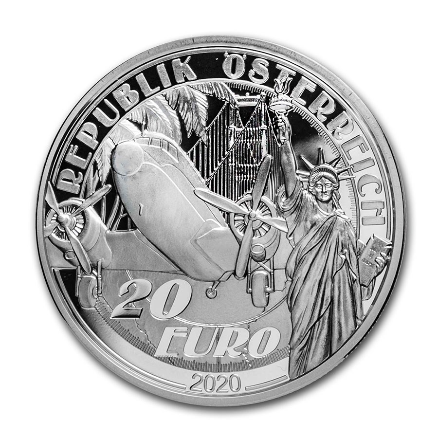 2020 Austria Silver €20 Reaching for the Sky: Above the Clouds