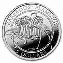 2020 Barbados 1/4 oz Platinum Flamingo BU (w/Box & COA)