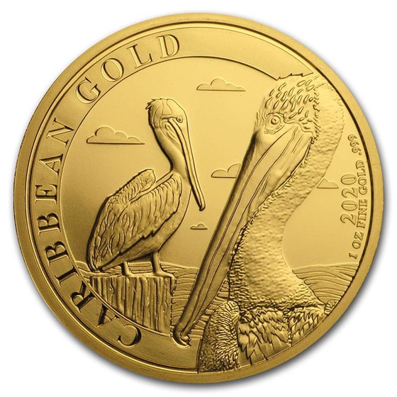 2020 Barbados 1 oz Gold Caribbean Pelican BU 2020 Barbados 1 oz Gold Caribbean Pelican BU