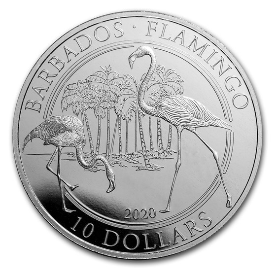 2020 Barbados 1 oz Platinum Flamingo BU (w/Box & CoA) 2020 Barbados 1 oz Platinum Flamingo BU (w/Box & CoA)