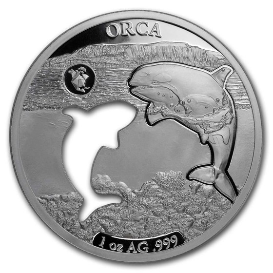 2020 Barbados 1 oz Silver Shapes of America (Orca) 2020 Barbados 1 oz Silver Shapes of America (Orca)