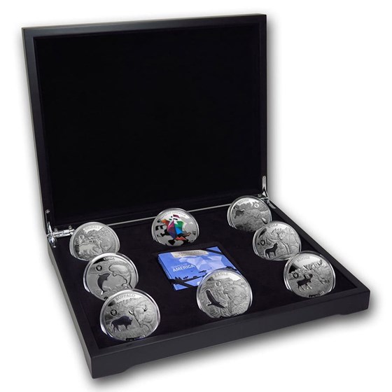 2020 Barbados 8-Coin Silver Shapes of America Set 2020 Barbados 8-Coin Silver Shapes of America Set