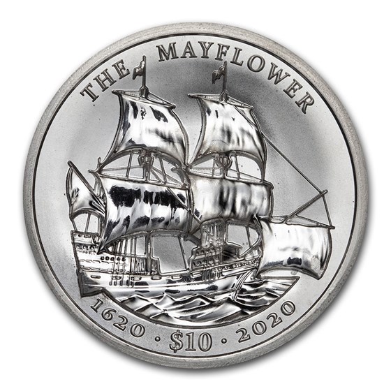 2020 BVI 2 oz Silver UHR Mayflower 400th (No Box &/or Capsule) 2020 BVI 2 oz Silver UHR Mayflower 400th (No Box &/or Capsule)