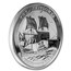 2020 BVI 5 oz Silver Mayflower 400th Anniversary BU