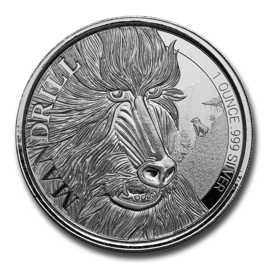 2020 Cameroon 1 oz Silver Mandrill BU