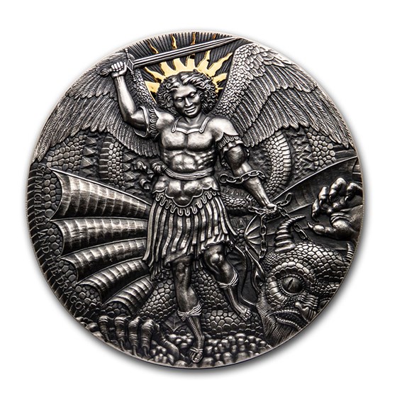 2020 Cameroon 3 oz Silver Apocalypse: St. Michael and the Dragon 2020 Cameroon 3 oz Silver Apocalypse: St. Michael and the Dragon