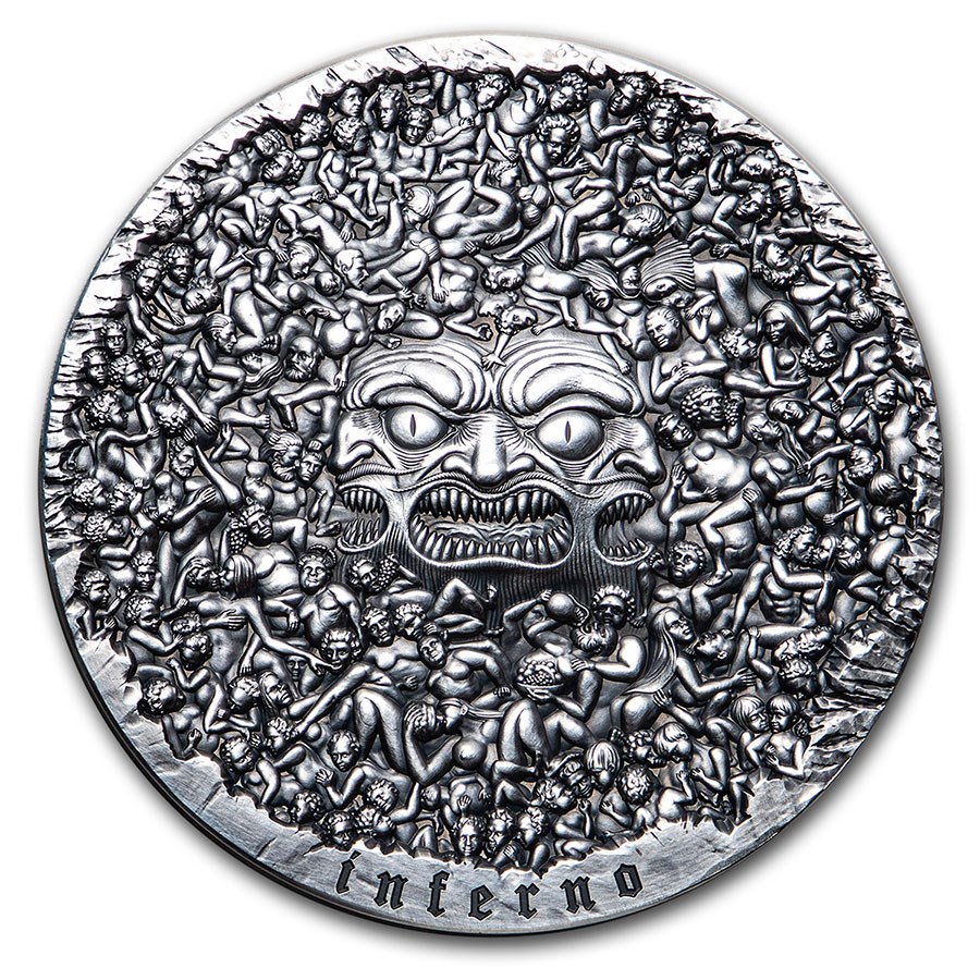2020 Cameroon 5 oz Silver 700th Anniversary The Divine Comedy